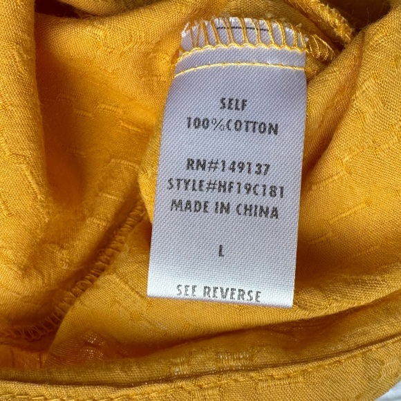 100%Cotton Yellow Shorts Size L - Picture 6 of 7